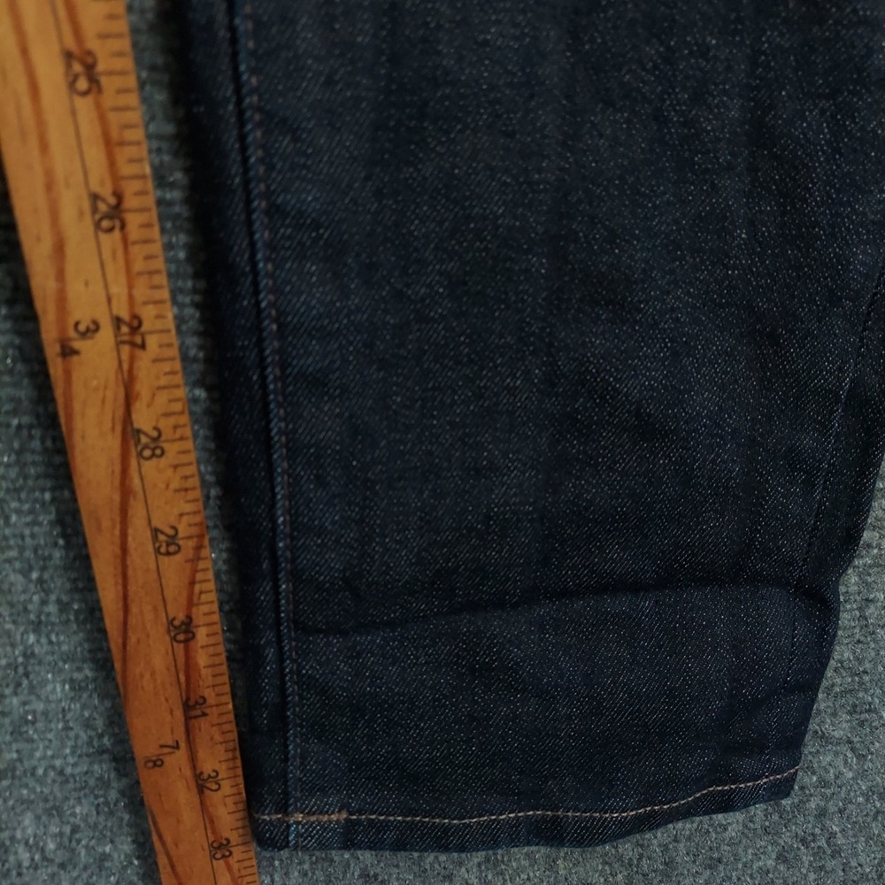 Uniqlo Selvedge Slim Fit Jeans Mens Fits 33x33 Dark Indigo Stretch Denim 463908 - Picture 8 of 9